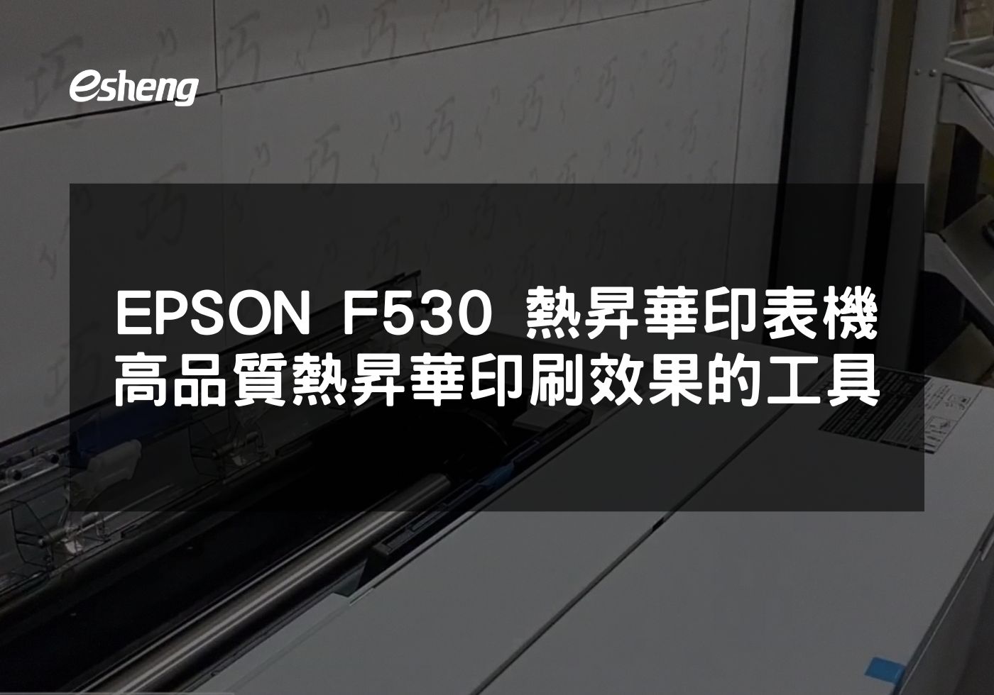 EPSON F530專業熱昇華印表機全面評測
