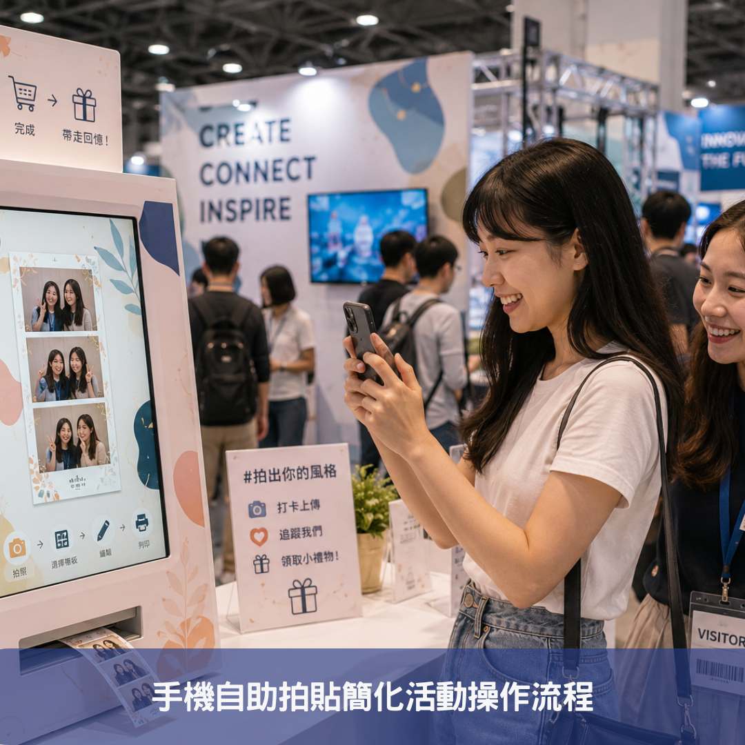 手機自助拍貼簡化活動操作流程
