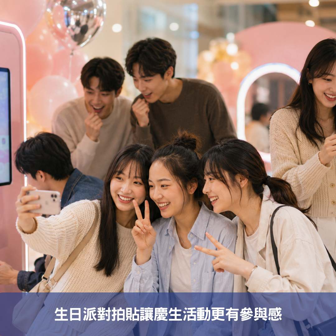 生日派對拍貼讓慶生活動更有參與感