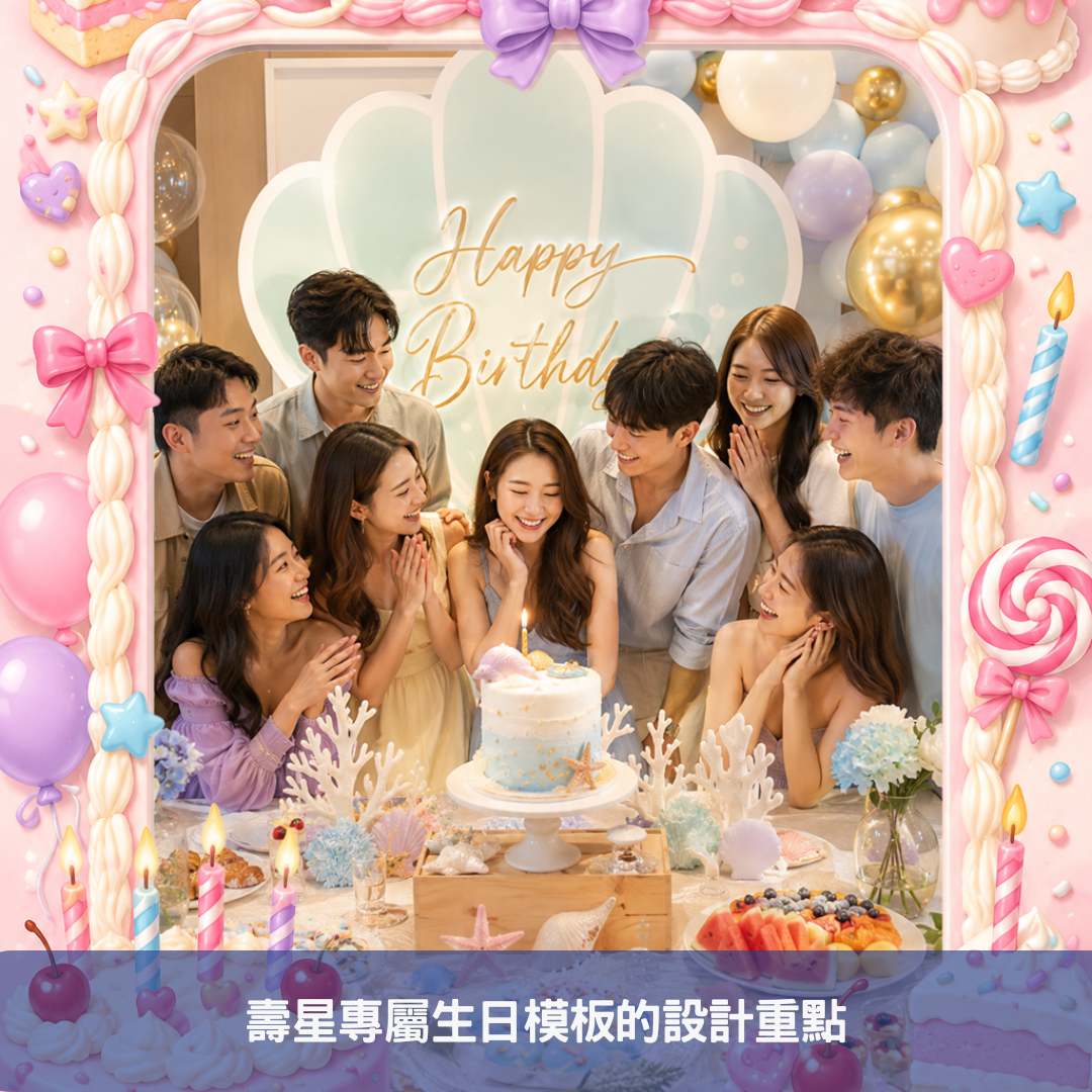 壽星專屬生日模板的設計重點