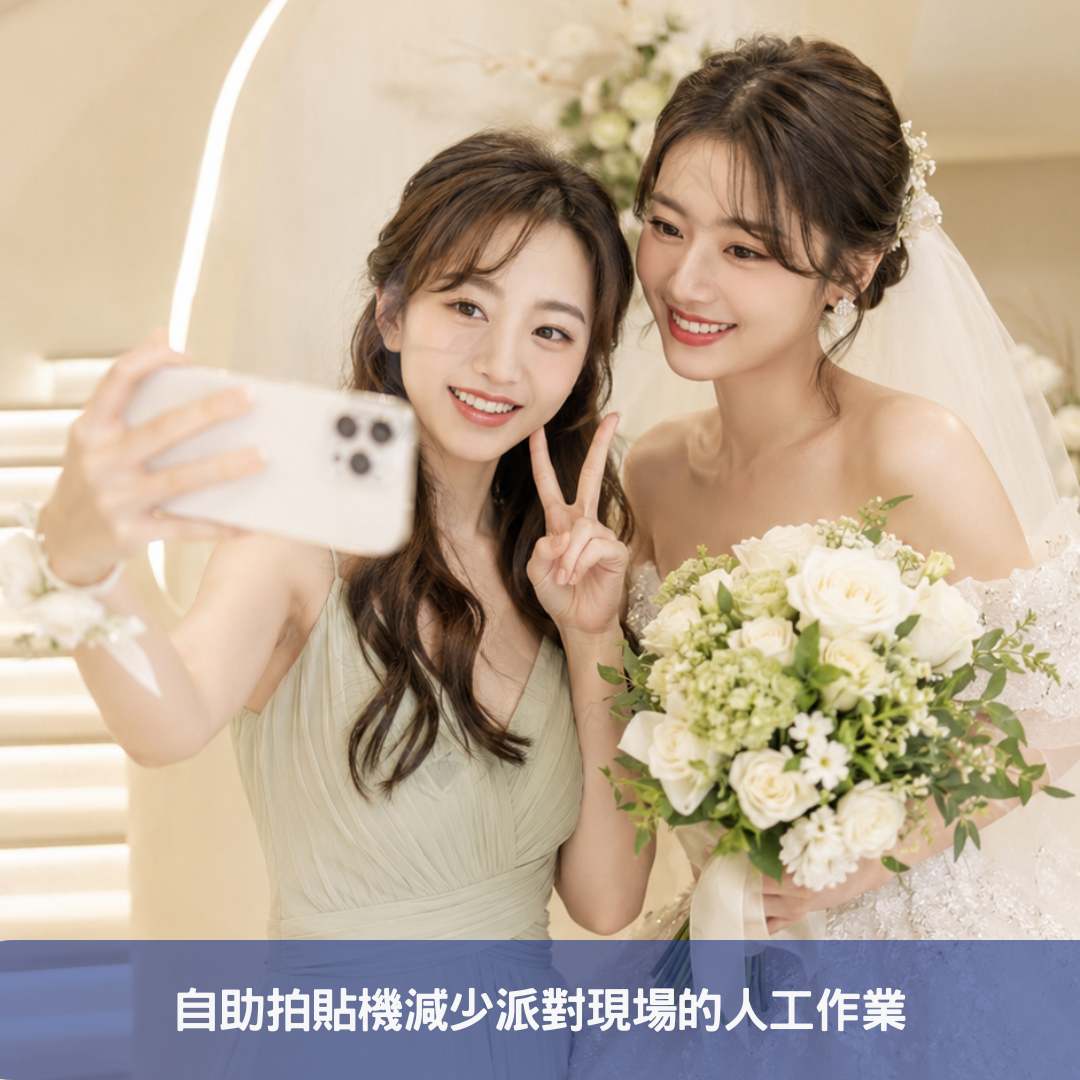 自助拍貼機減少派對現場的人工作業