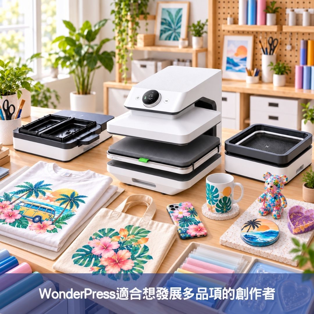 WonderPress適合想發展多品項的創作者