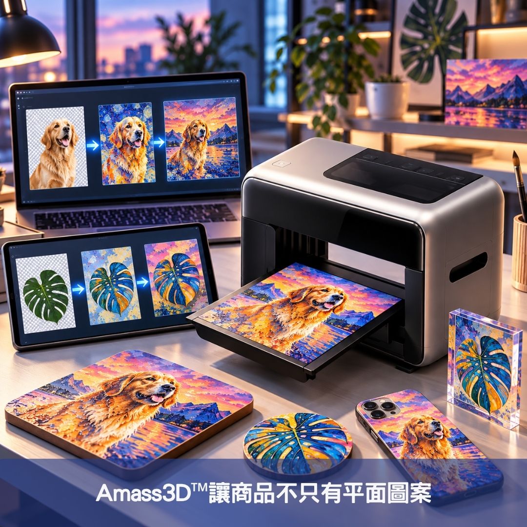 Amass3D™讓商品不只有平面圖案