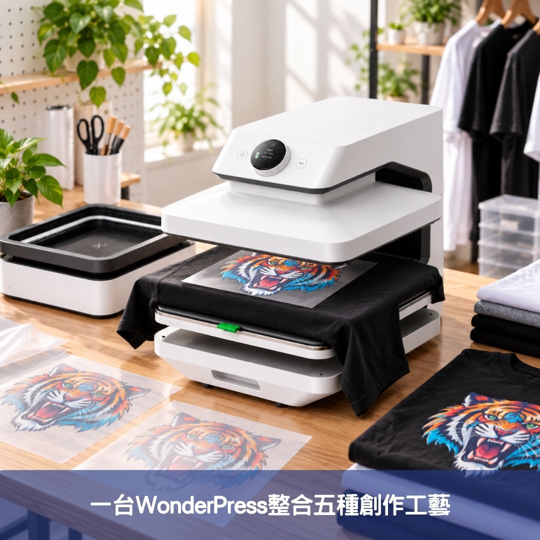 一台WonderPress整合五種創作工藝