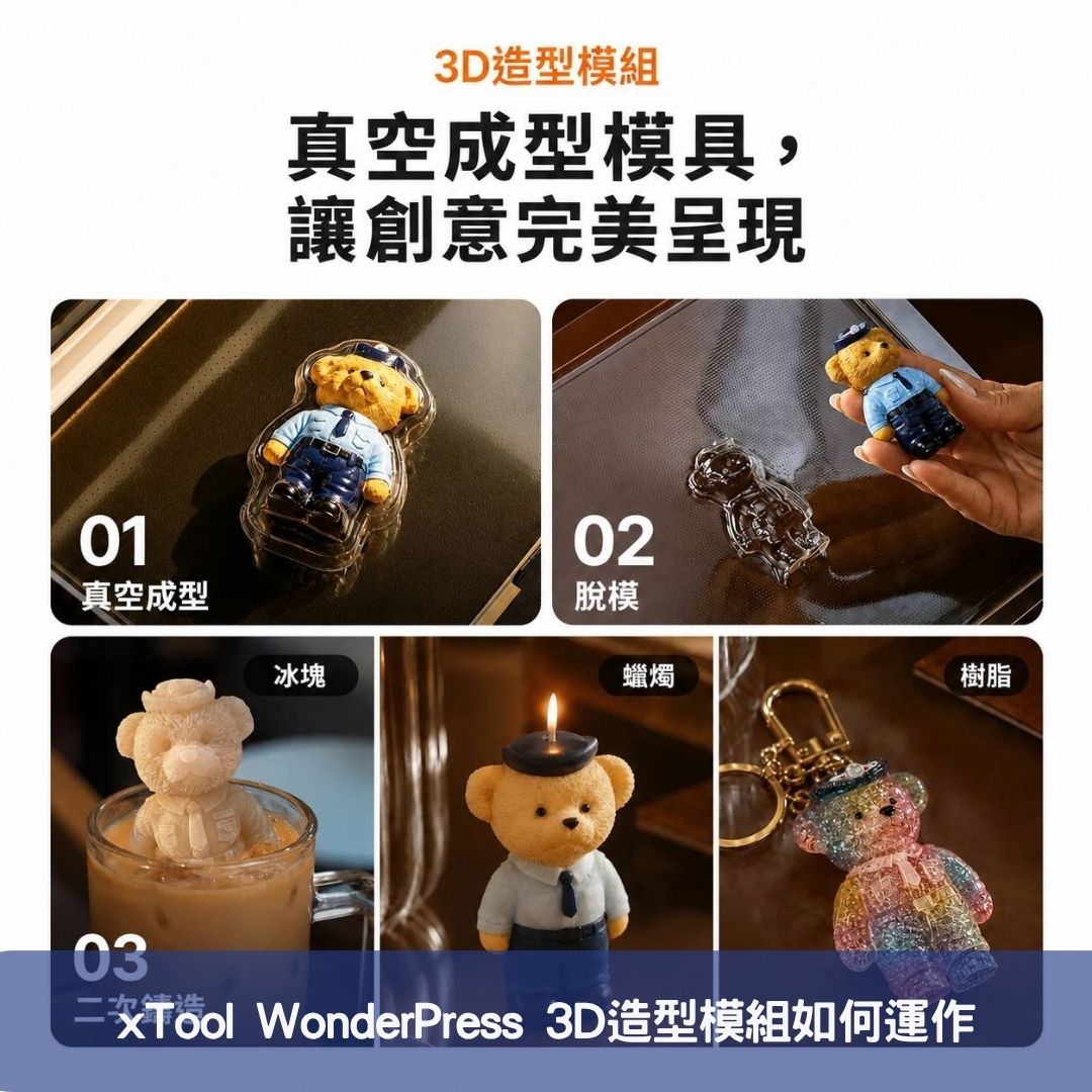 xTool WonderPress 3D造型模組如何運作